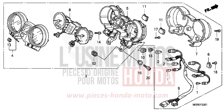 METER (CBF600N/NA) for CBF600N ABS QUASAR SILVER METALLIC (NHA48) from 2009